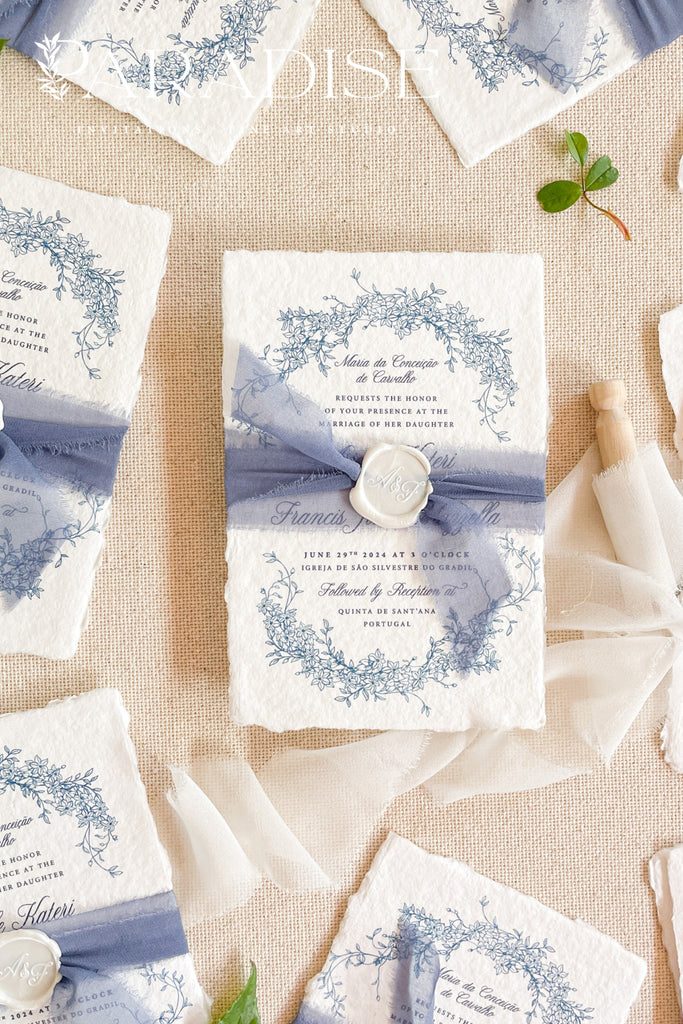 Nina Handmade Paper Wedding Invitation Sets