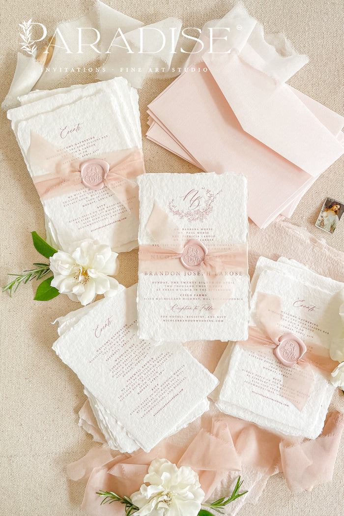 Sol Handmade Paper Wedding Invitation Sets