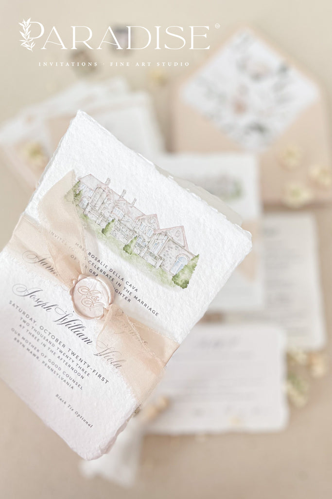 Madelyn Handmade Paper Wedding Invitation Sets
