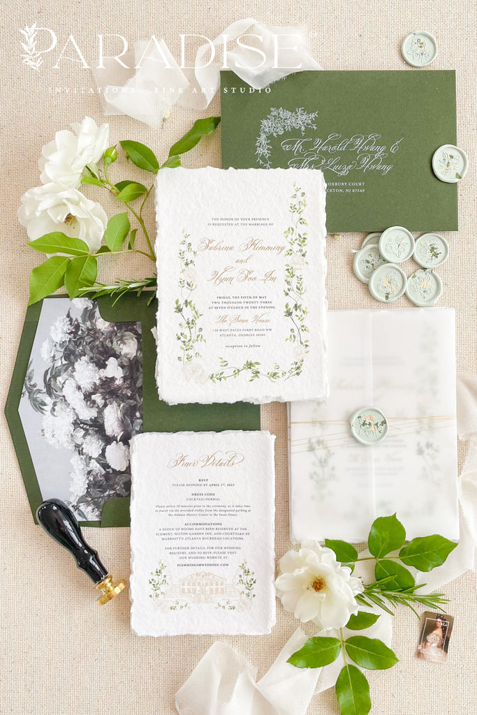 Adrianna Handmade Paper Wedding Invitation Sets
