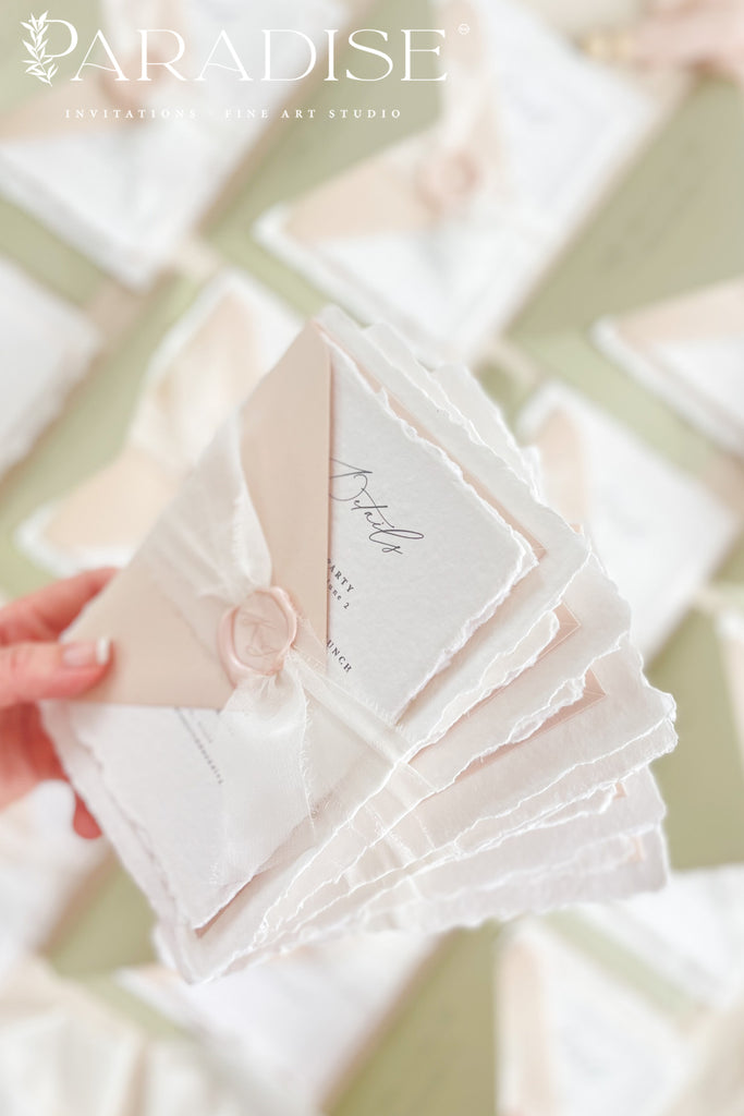 Fanetta Handmade Paper Wedding Invitation Sets
