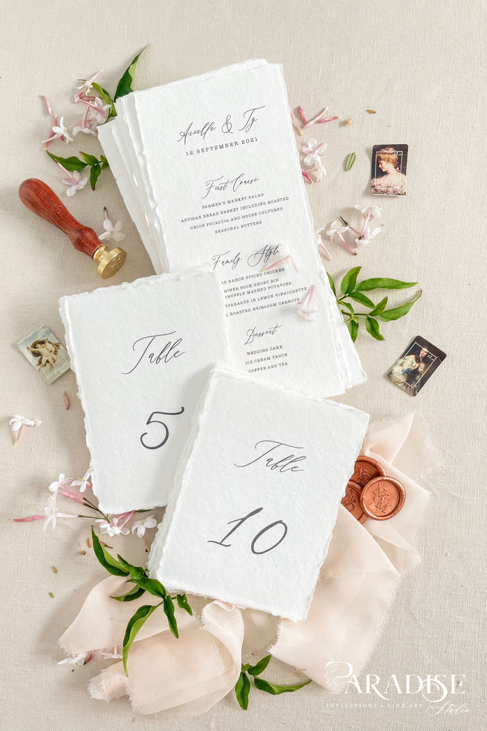 Ina Handmade Paper Table Numbers