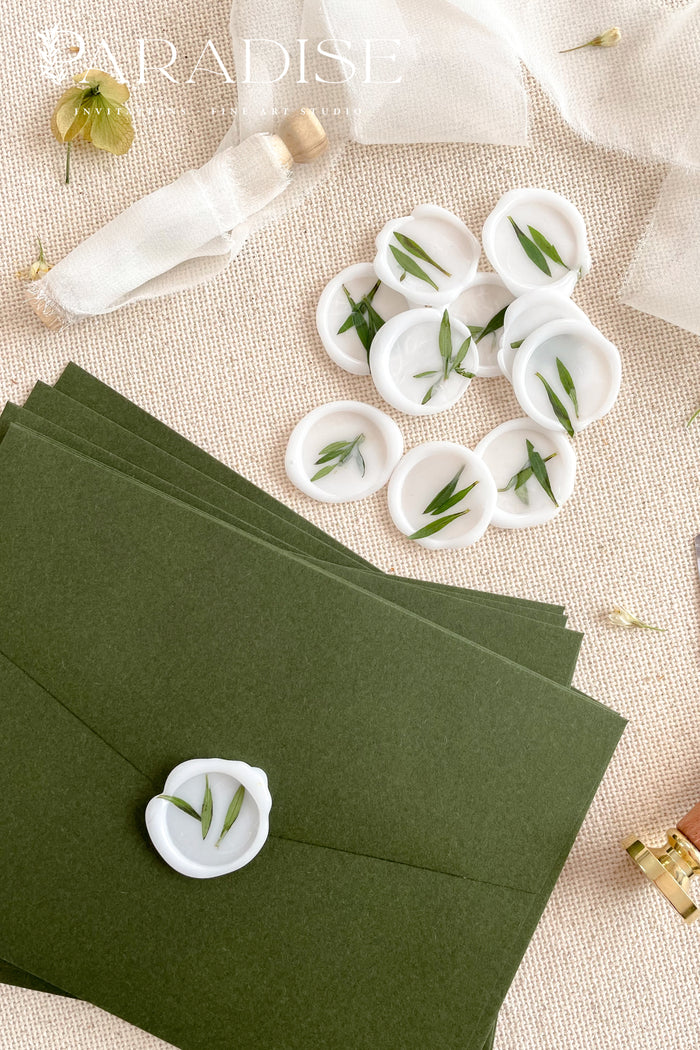 Vellum and Dry Leaves Wax Seals