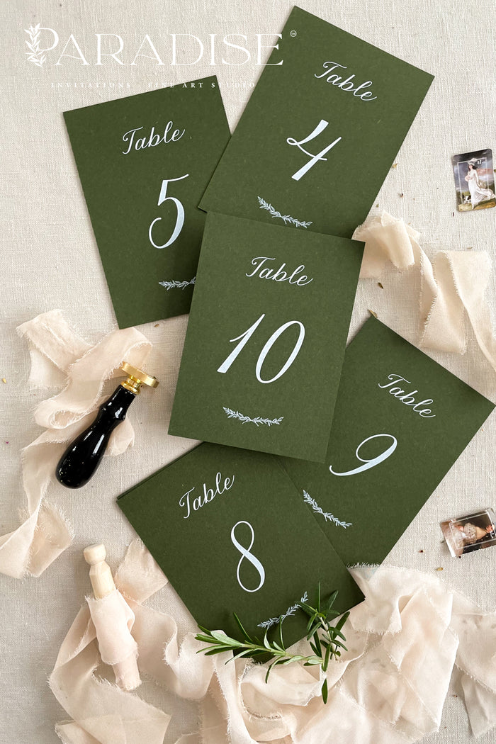 Evony Forest Green Table Numbers