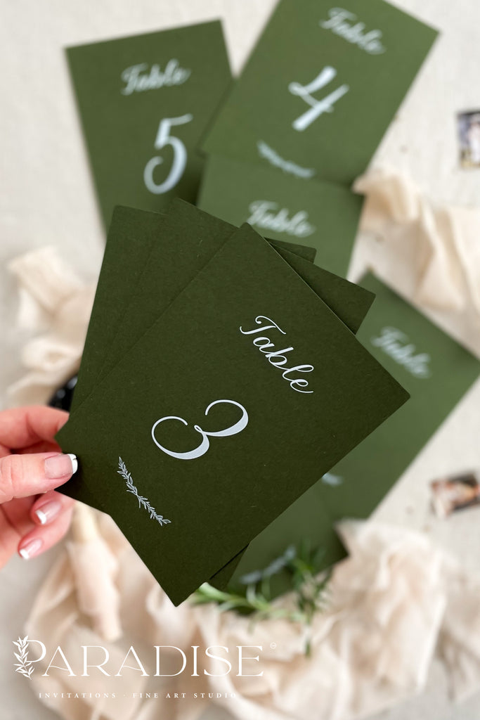 Evony Forest Green Table Numbers