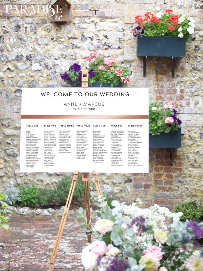 Claire Elegant Wreath Table Seating Chart