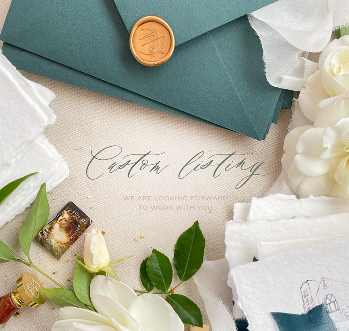 Wild cotton x60 Invites and Details cards, Guests names on the Invitations, x60 Off-white envelopes - Cassie