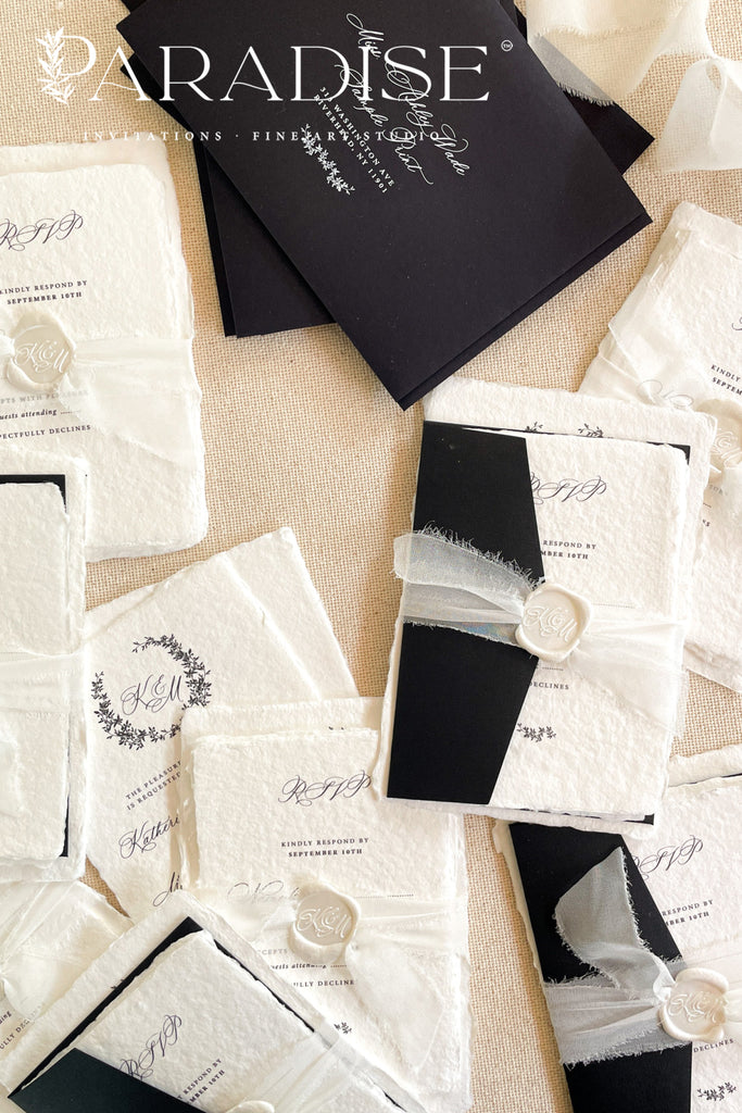 Carla Handmade Paper Wedding Invitation Sets
