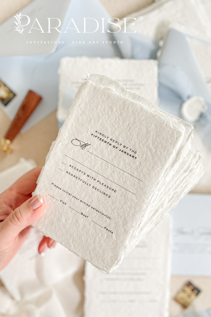 Elsie Handmade Paper Wedding Invitations