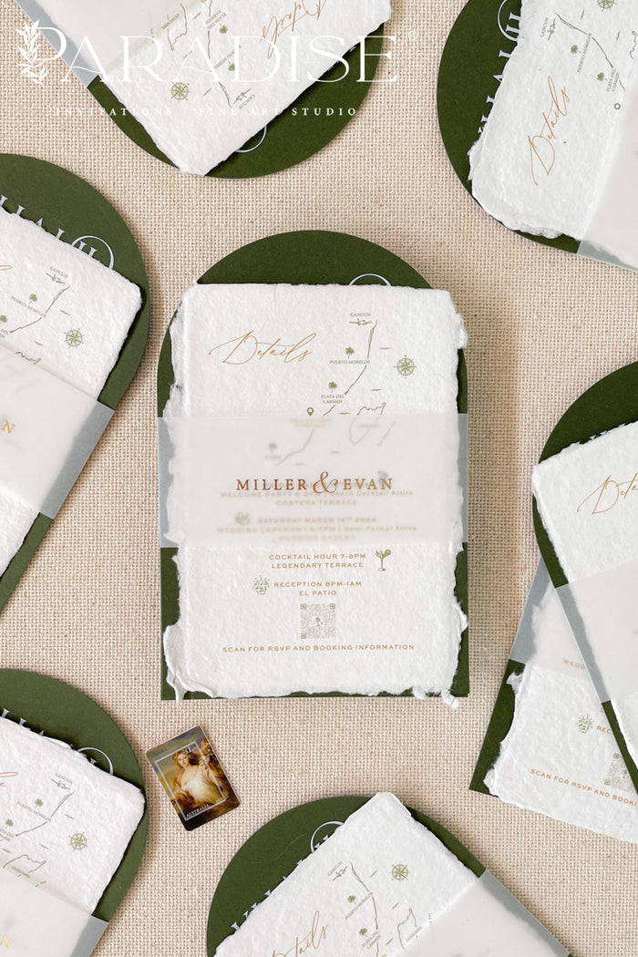Stella Handmade Paper Wedding Invitation Sets