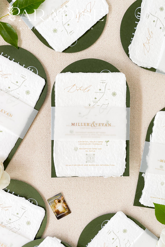 Stella Handmade Paper Wedding Invitation Sets