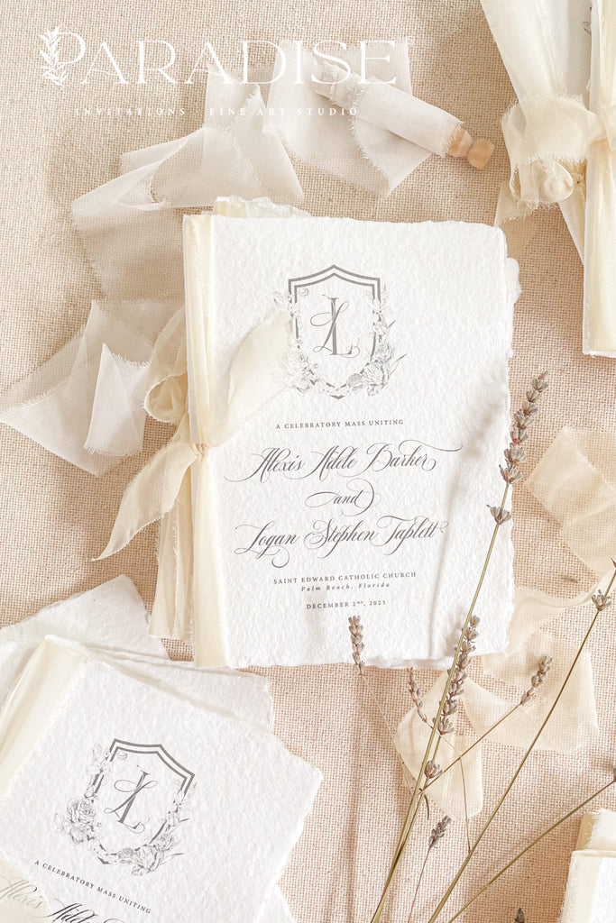 Maisy Handmade Paper Wedding Program