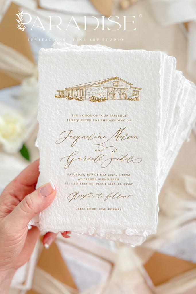 Nayeli Handmade Paper Wedding Invitations