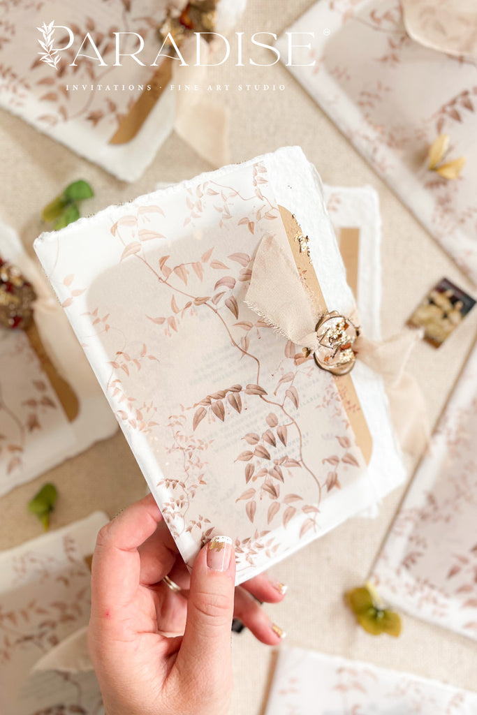 Rebekah Handmade Paper Wedding Invitation Sets