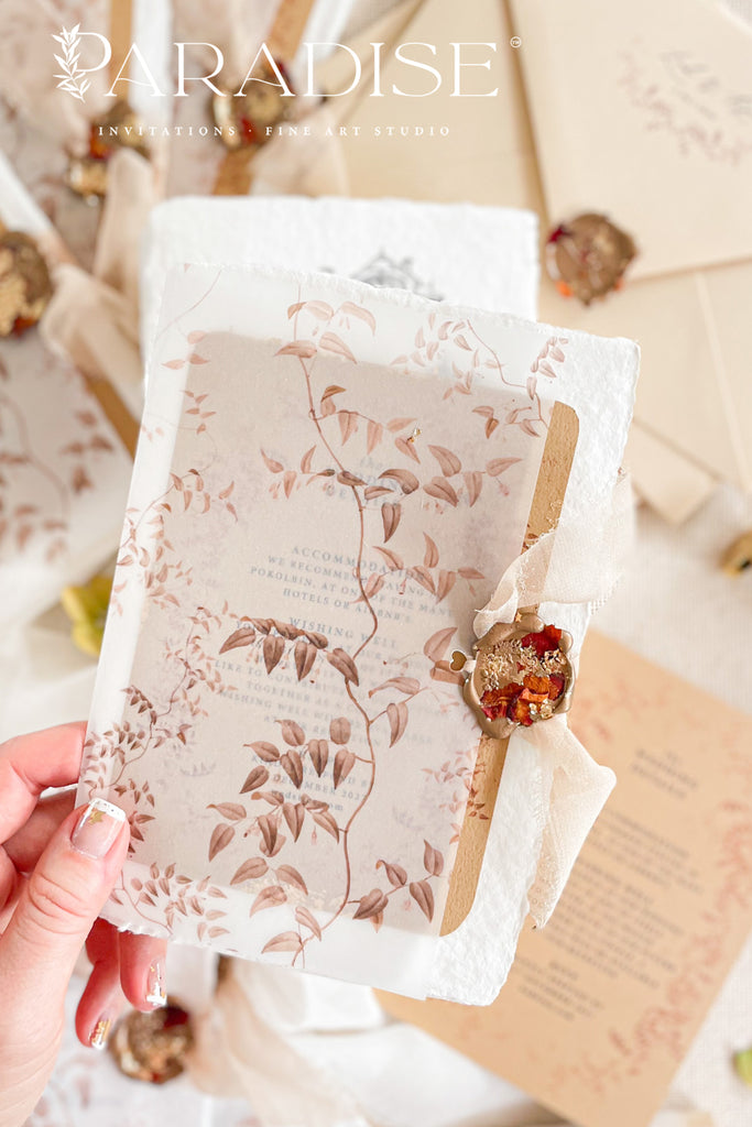 Rebekah Handmade Paper Wedding Invitation Sets
