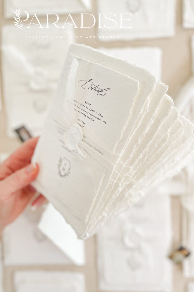 Payton Handmade Paper Wedding Invitations