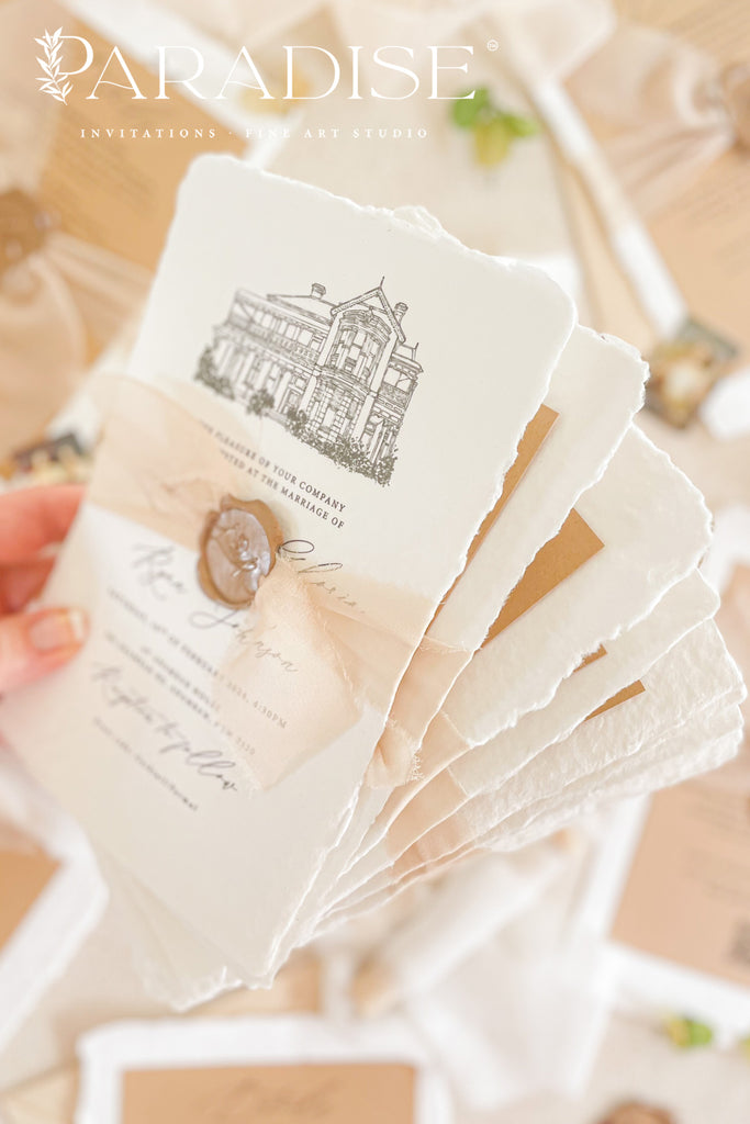 Kaylani Handmade Paper Wedding Invitation Sets