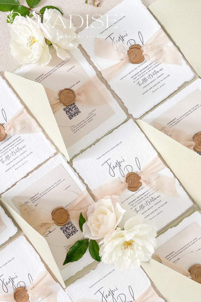 Audriana Handmade Paper Wedding Invitation Sets