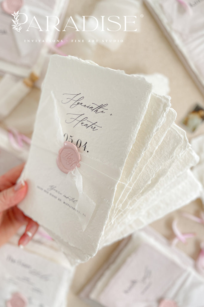 Regina Handmade Paper Wedding Invitations