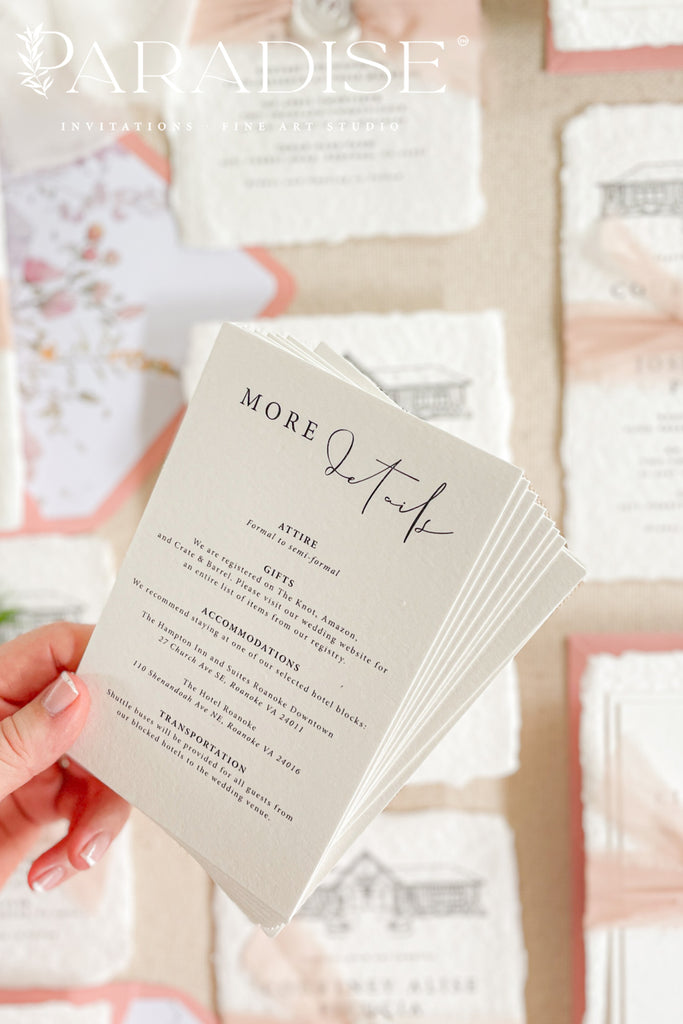 Mariana Handmade Paper Wedding Invitation Sets