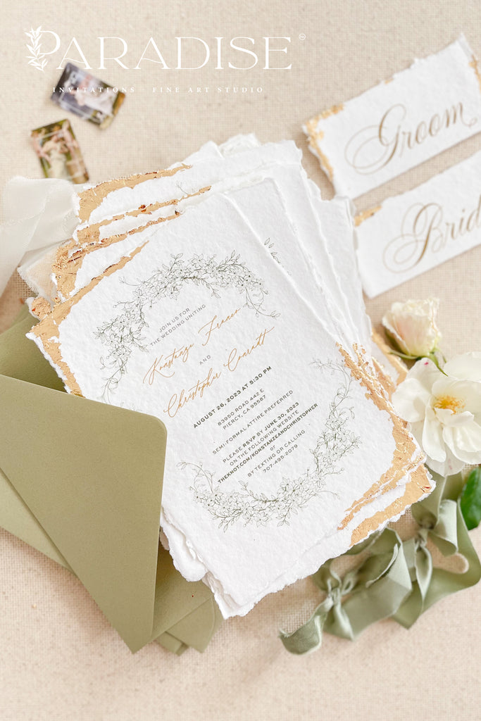 Adriana Handmade Paper Wedding Invitation Sets
