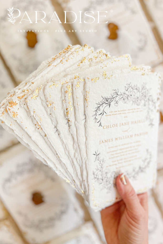 Valerie Handmade Paper Wedding Invitations
