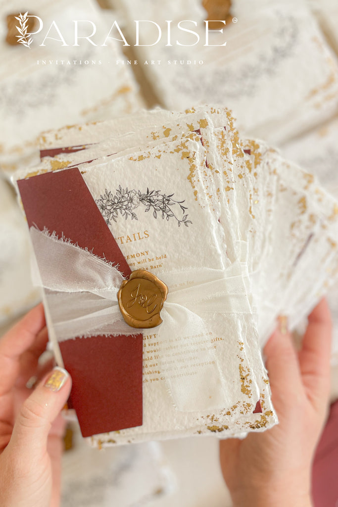 Valerie Handmade Paper Wedding Invitations