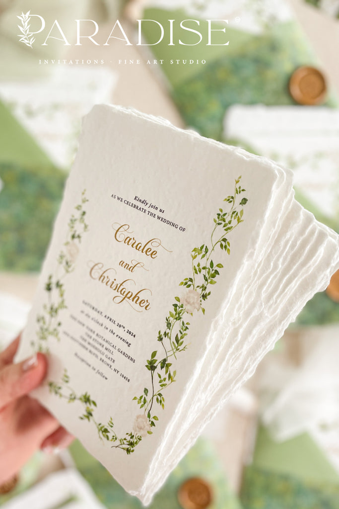 Melanie Handmade Paper Wedding Invitation Sets
