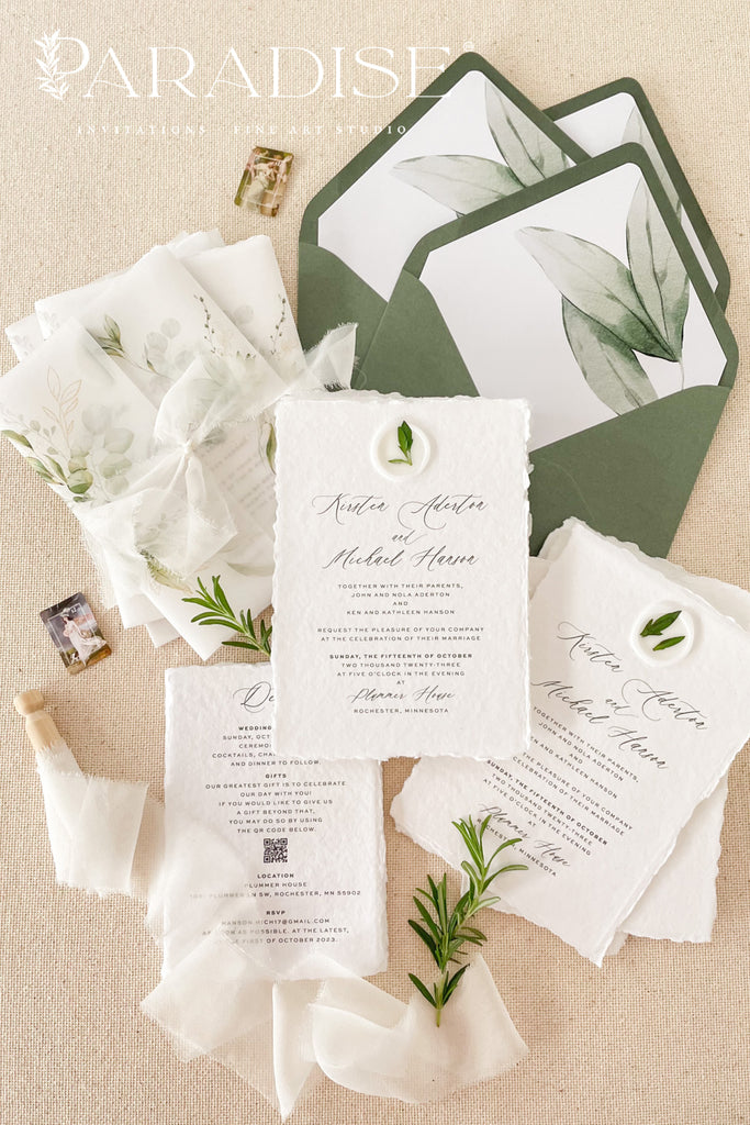 Valeria Handmade Paper Wedding Invitation Sets