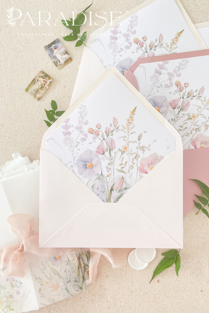 Nude Blush Envelopes and Envelope Liners