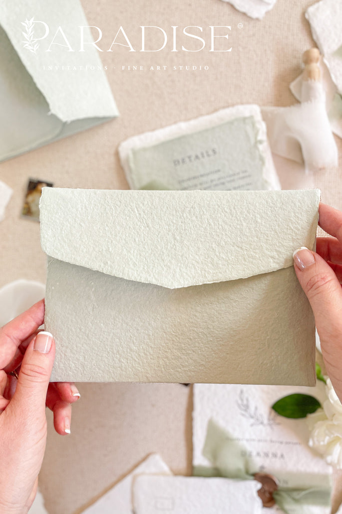 Sage Handmade Paper Envelopes
