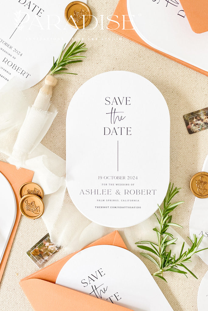 Melody Double Arch Save the Date Cards