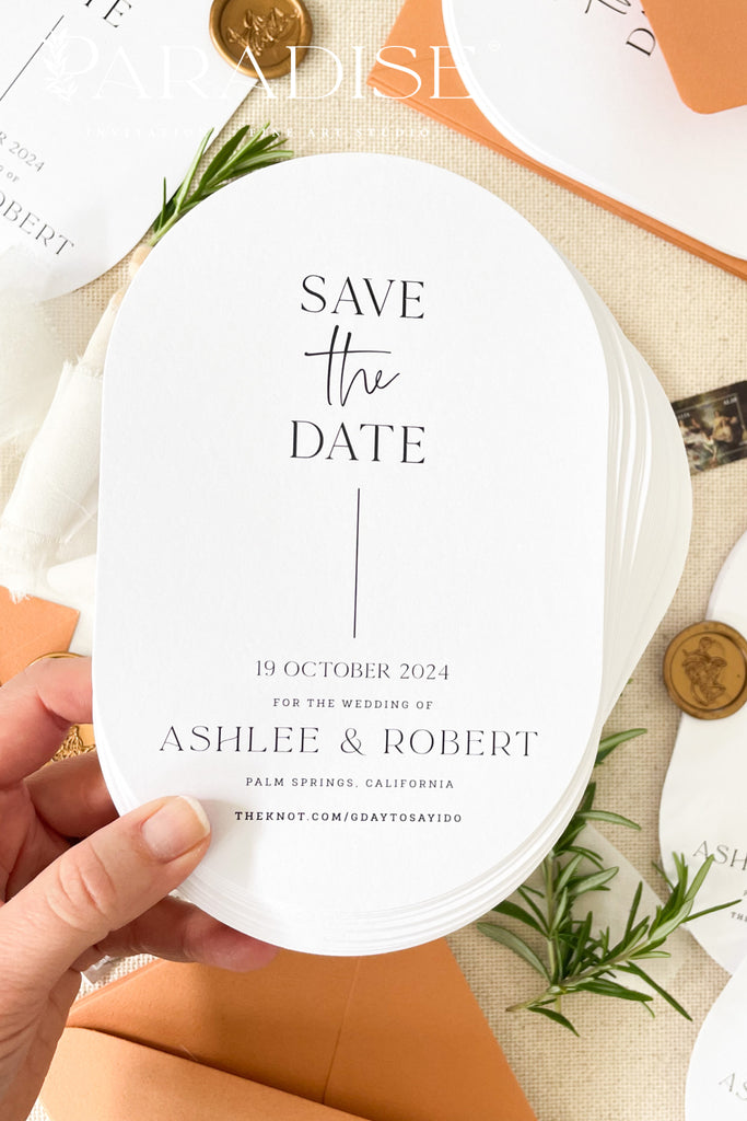 Melody Double Arch Save the Date Cards