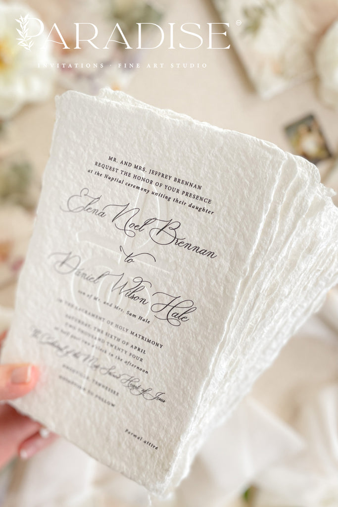 Naomi Handmade Paper Wedding Invitation Sets