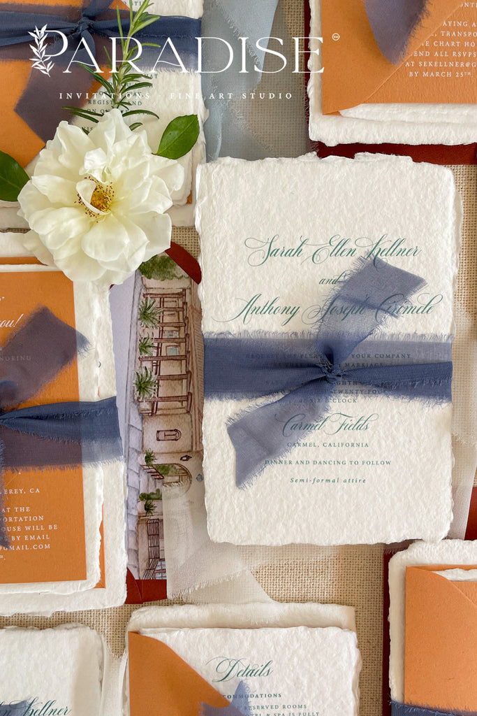 Alora Handmade Paper Wedding Invitation Sets