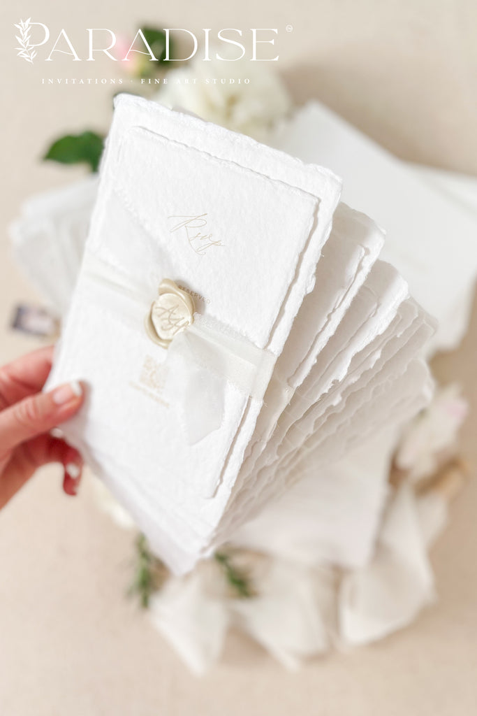 Claudia Handmade Paper Wedding Invitation Sets
