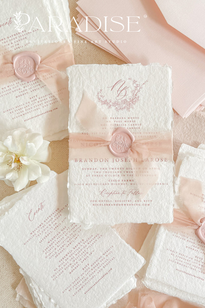 Sol Handmade Paper Wedding Invitation Sets
