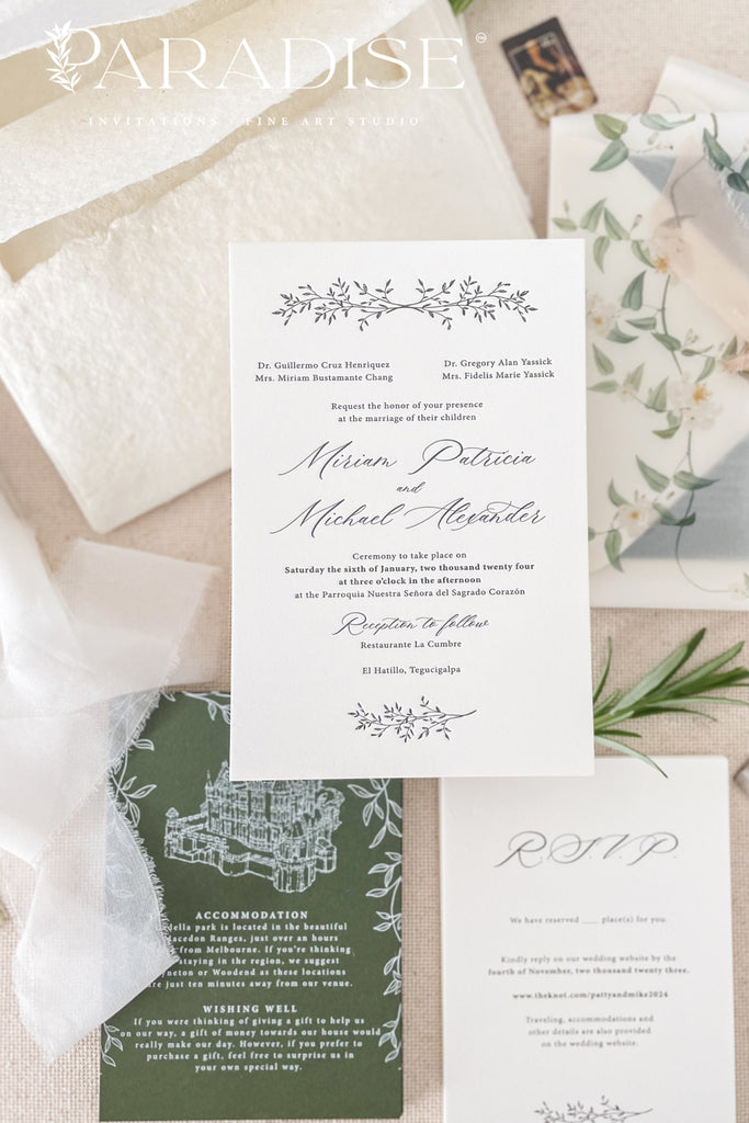 Adalyn Letterpress Wedding Invitations