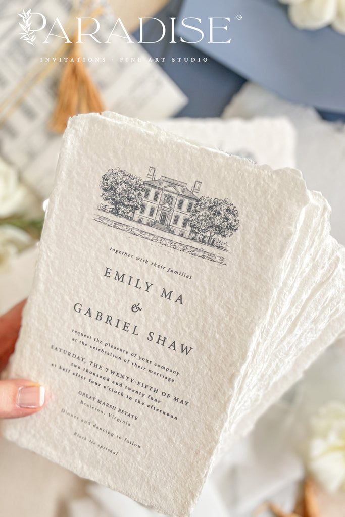 Winona Handmade Paper Wedding Invitation Sets