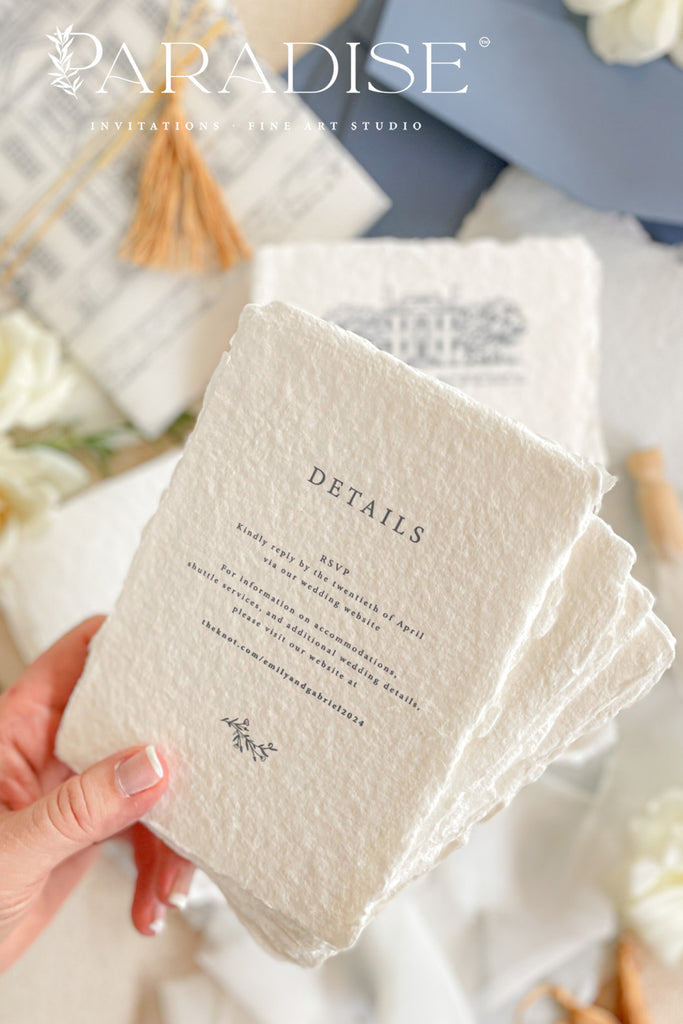 Winona Handmade Paper Wedding Invitation Sets