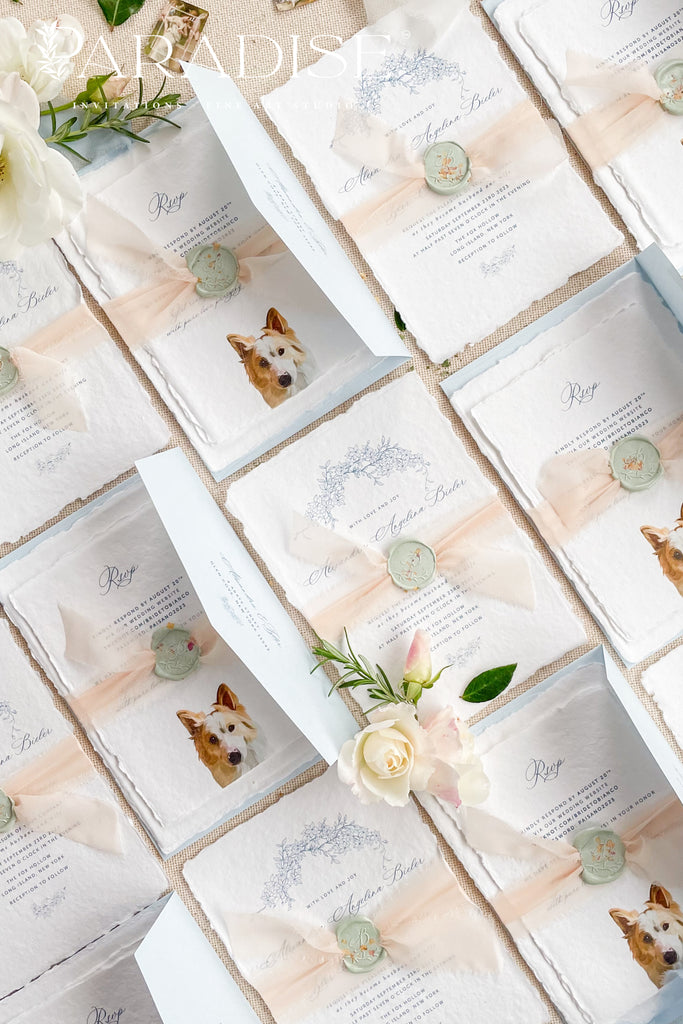 Elizabeth Handmade Paper Wedding Invitation Sets