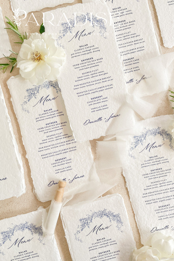 Leia Handmade Paper Wedding Menus