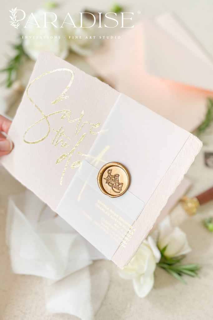 Amira Real Gold Foil Save the Date Cards