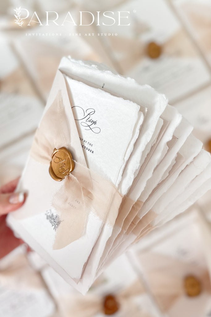 Ariella Handmade Paper Wedding Invitation Sets