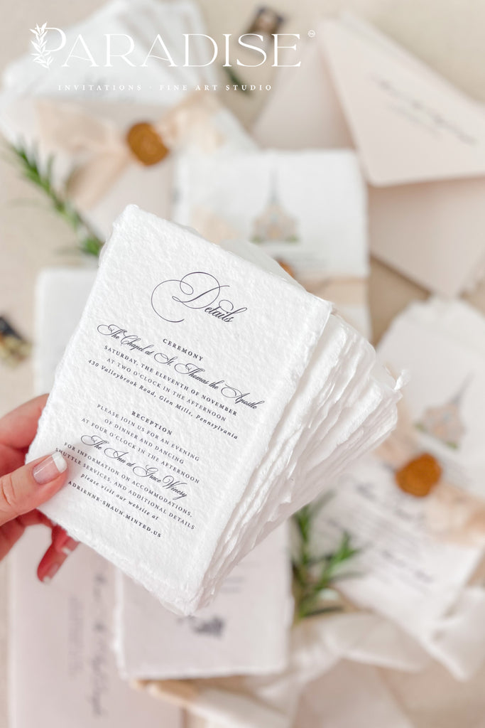 Ariella Handmade Paper Wedding Invitation Sets