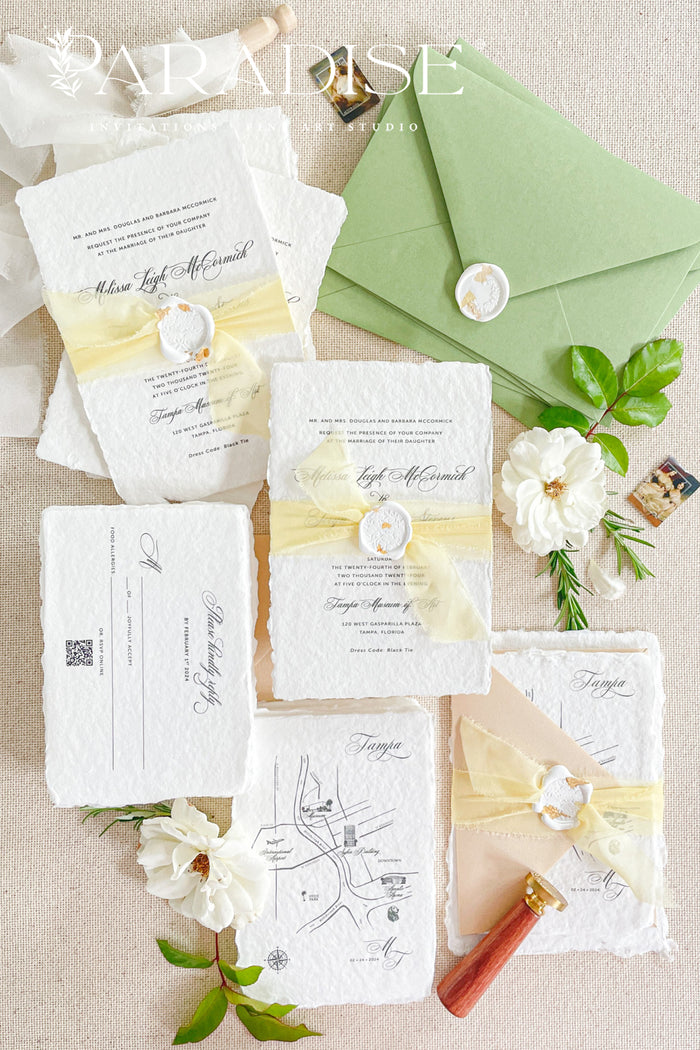 Saylor Handmade Paper Wedding Invitation Sets