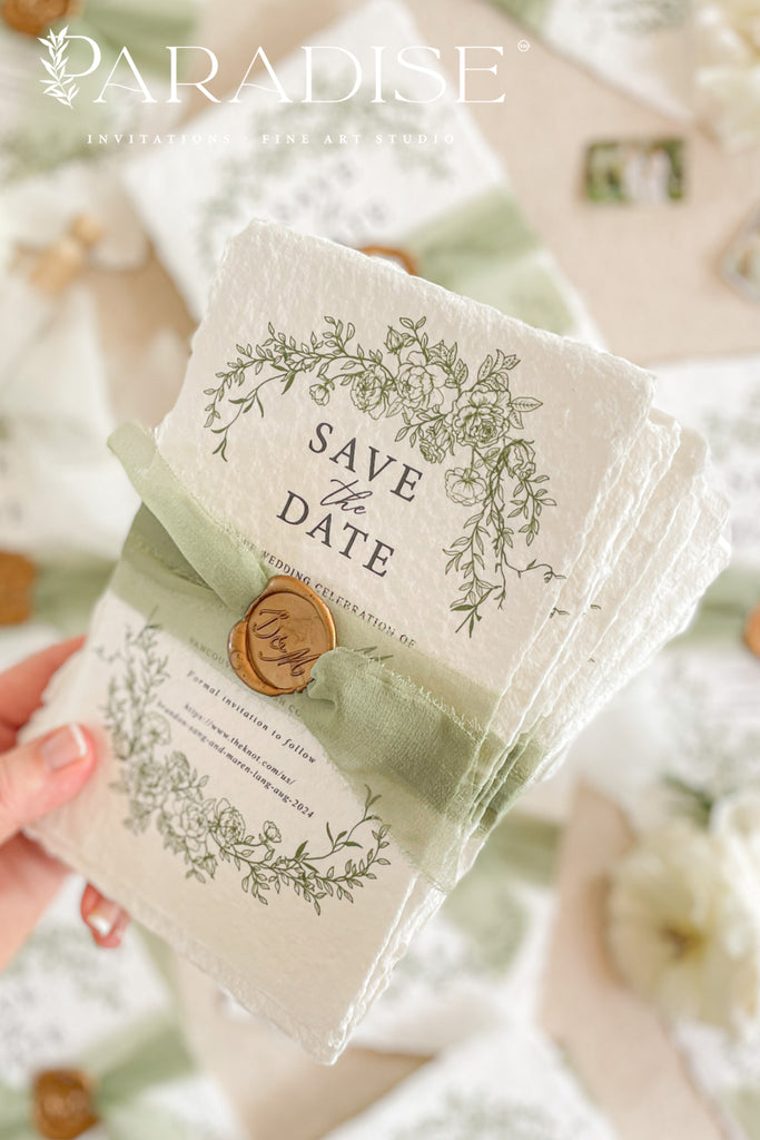Jane Handmade Paper Save the Date Cards