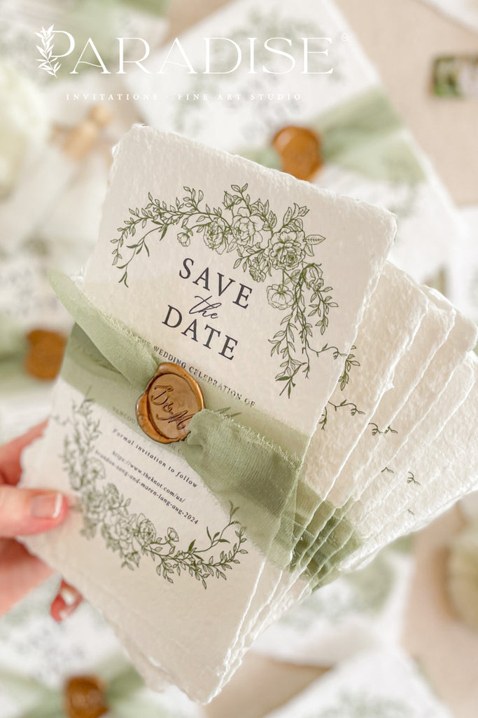 Jane Handmade Paper Save the Date Cards