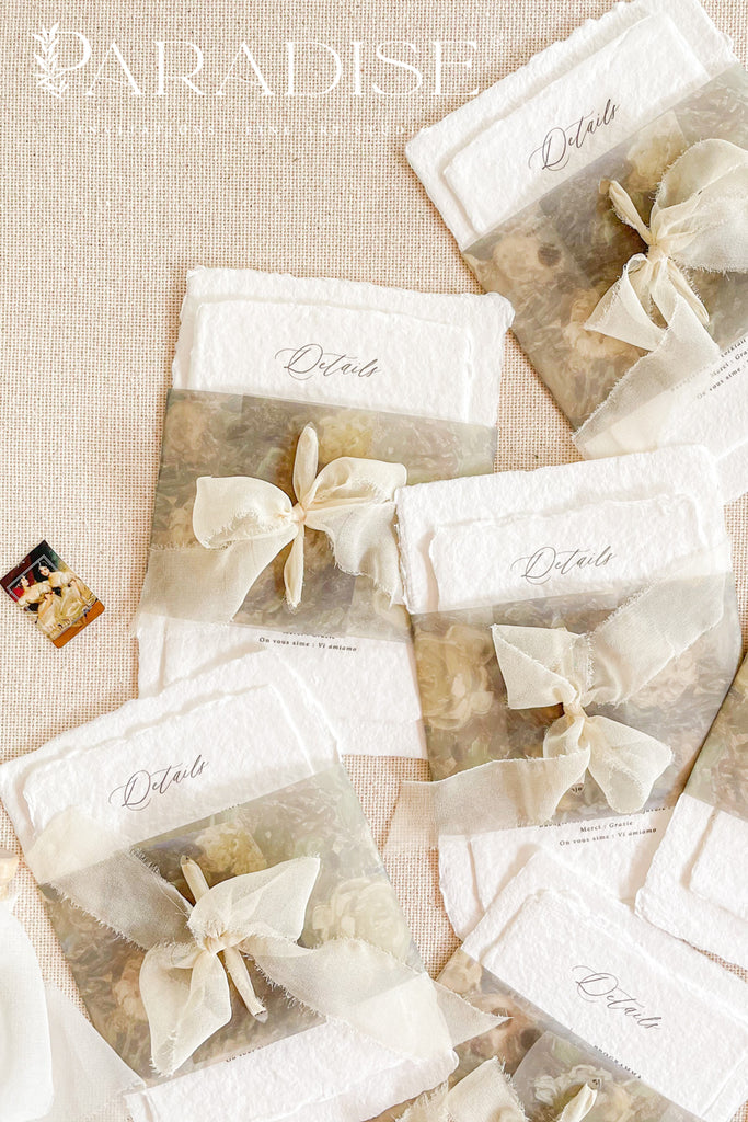 Emiliana Handmade Paper Wedding Invitation Sets