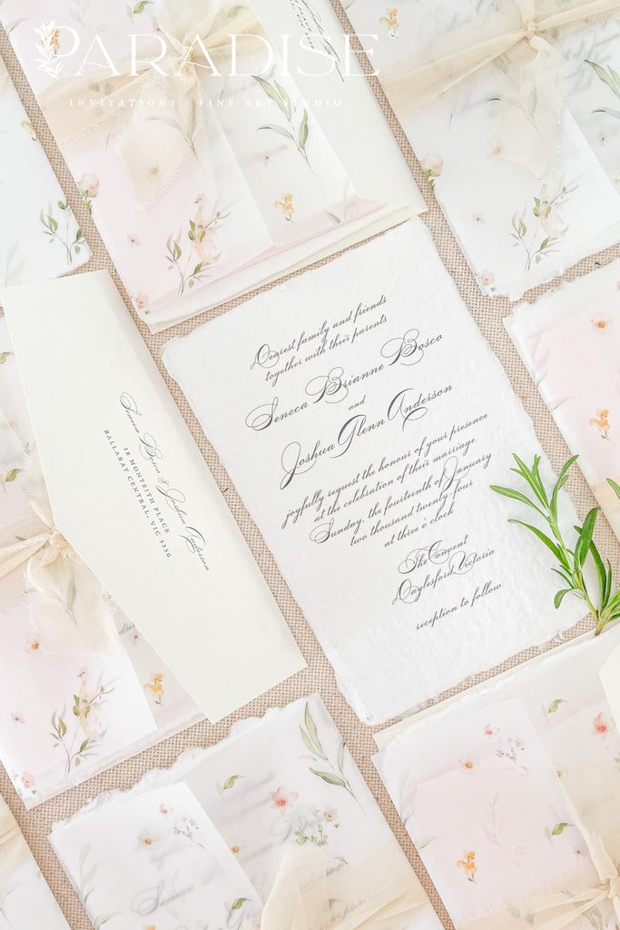 Ellie Handmade Paper Wedding Invitation Sets